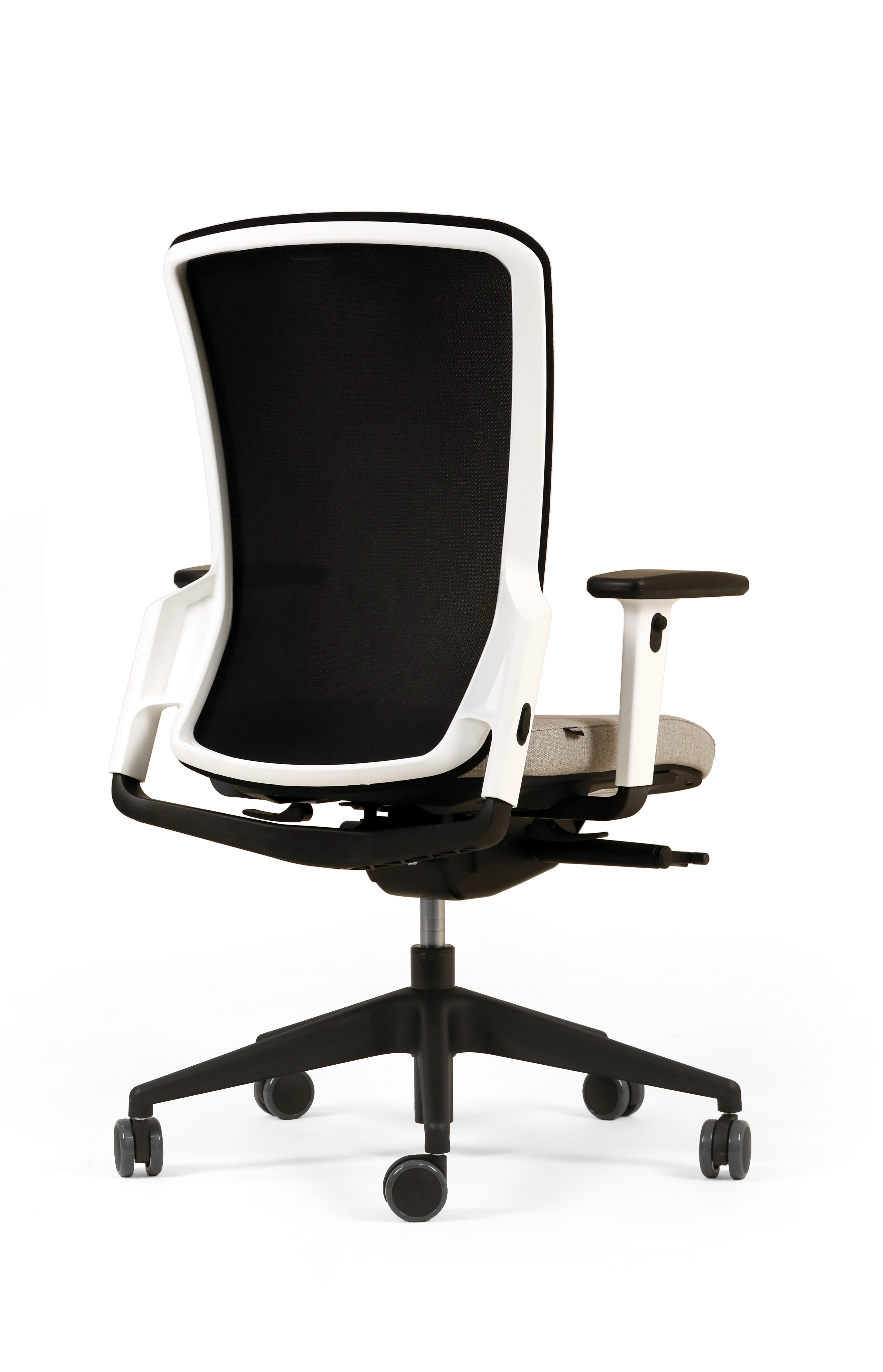 Fauteuil de bureau F8 - assise tissu et dossier résille Rythm - piètement noir