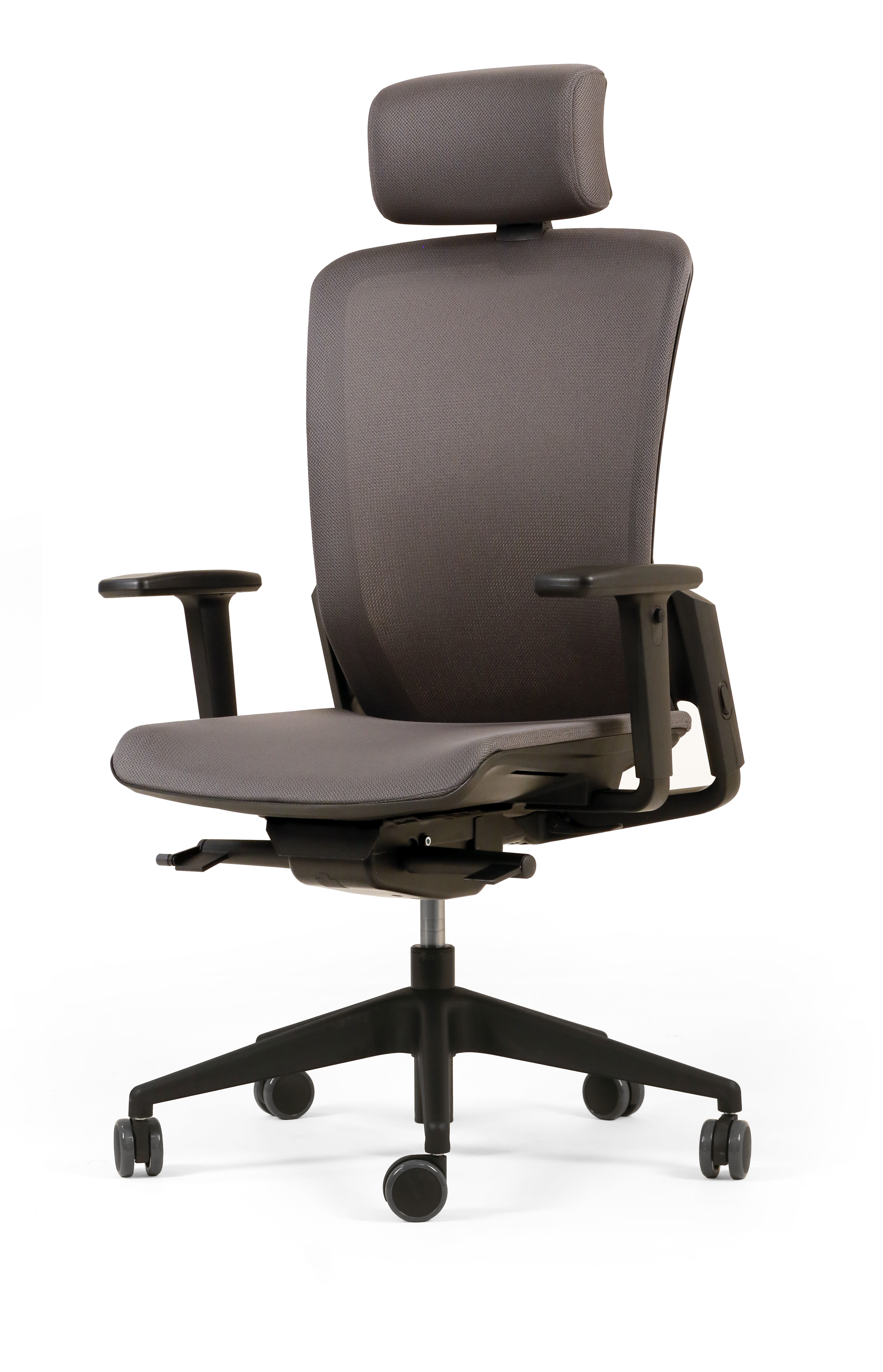 Fauteuil de bureau F6 - assise et dossier résille Rythm - piétement noir - avec appui-tête