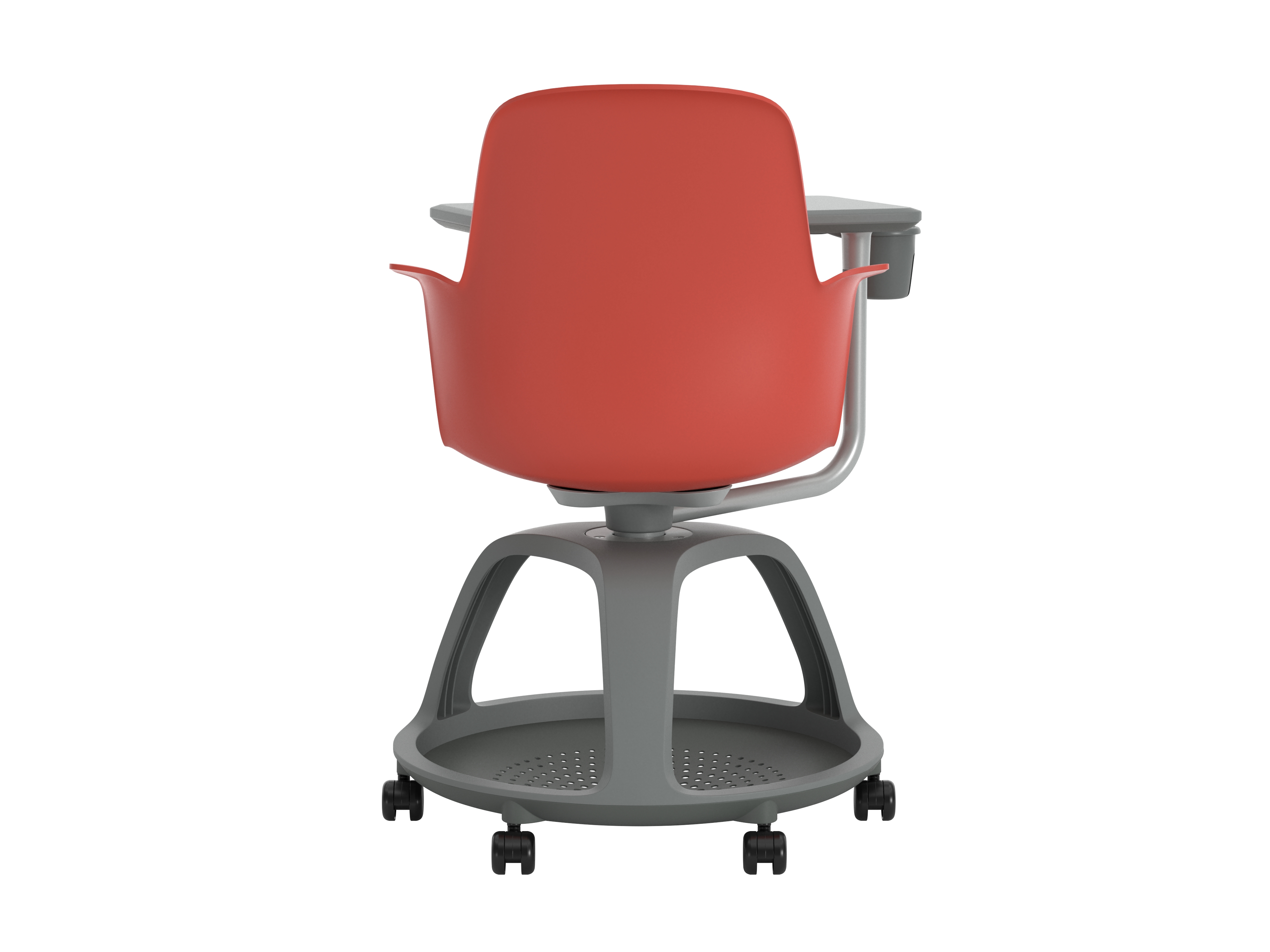 Fauteuil mobile Node - polypropylène - avec tablette de travail - support tablette tactile et porte gobelet