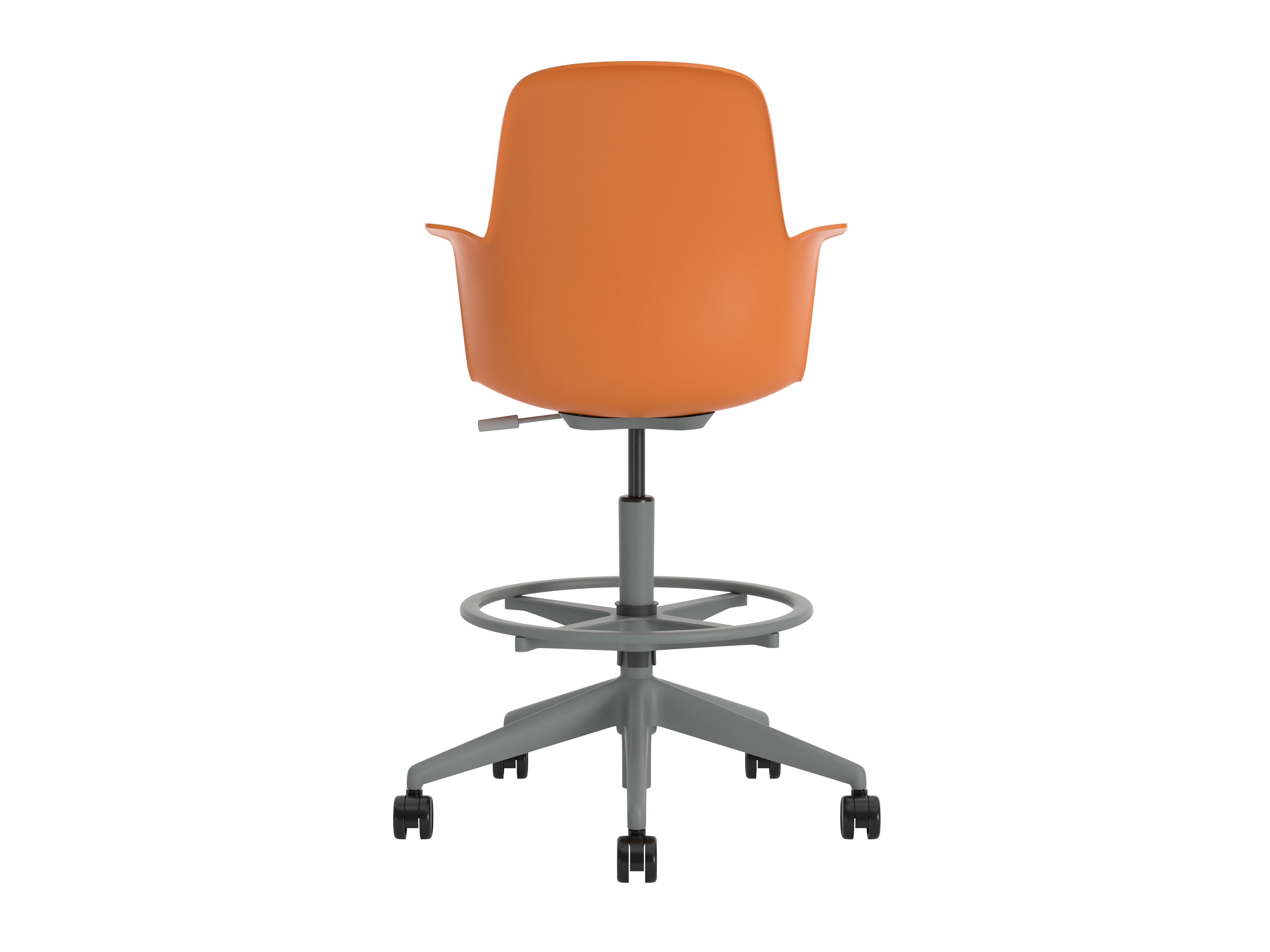 Fauteuil haut Node - polypropylène - sur piétement 5 branches avec roulettes