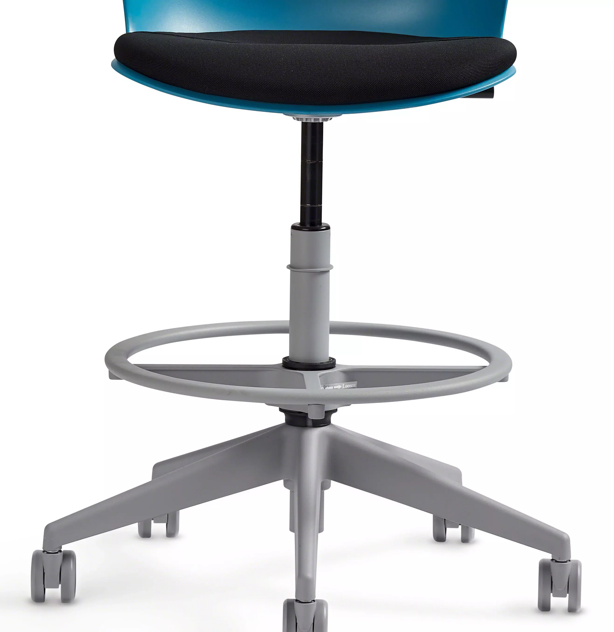 Fauteuil haut Node - polypropylène - sur piétement 5 branches avec roulettes