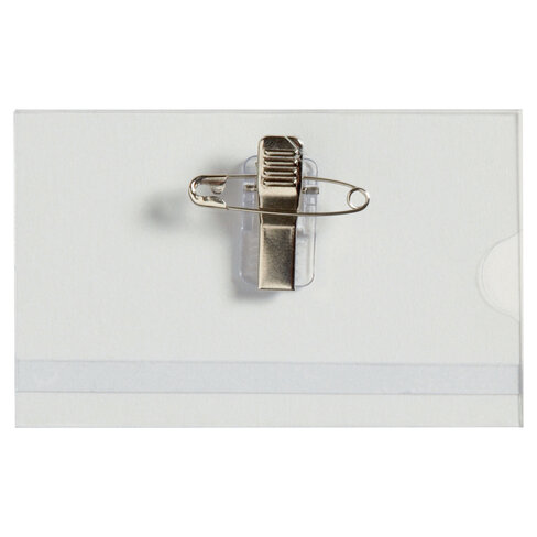 Badge épingle Lyreco - 7,5 x 4 cm - lot de 50