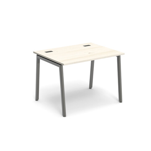 Bureau droit Nouvelle Vague - l. 100 x pr. 80 cm - pieds métal