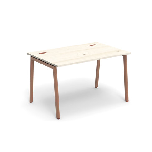 Bureau droit Nouvelle Vague - l. 120 x pr. 80 cm - pieds métal