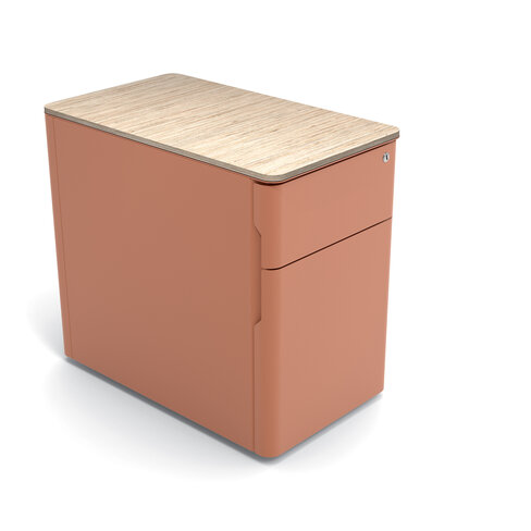 Caisson mobile compact Nouvelle Vague - 1 tiroir plat + 1 tiroir dossiers suspendus - l. 32 cm