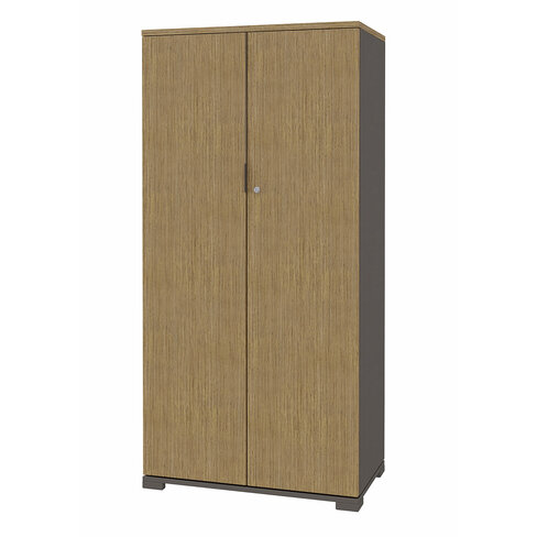 Armoire Nouvelle Vague - h. 166 x l. 80 cm - portes battantes - 3 tablettes métal
