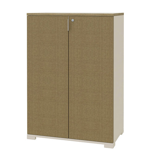 Armoire Nouvelle Vague - h. 115 x l. 80 cm - portes battantes - 2 tablettes métal