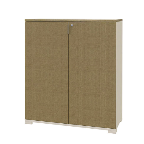 Armoire Nouvelle Vague - h. 115 x l. 100 cm - portes battantes - 2 tablettes métal