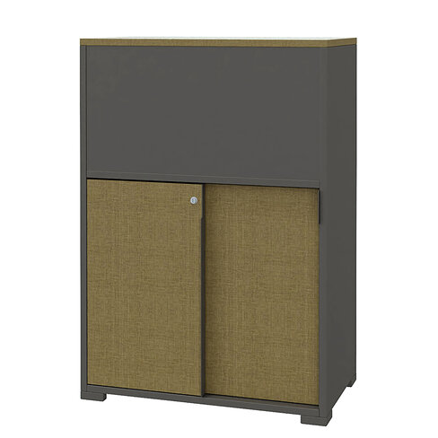 Armoire Nouvelle Vague - h. 115 x l. 80 cm - 2 portes coulissantes + niche inversée