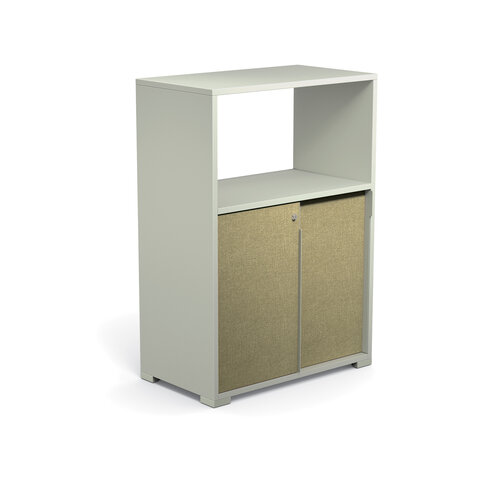 Armoire Nouvelle Vague - h. 115 x l. 80 cm - 2 portes coulissantes + niche ouverte