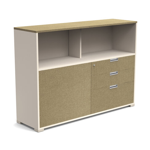 Armoire Nouvelle Vague - h. 115 x l. 160 cm - 2 tiroirs plats + 1 tiroir DS + 2 niches