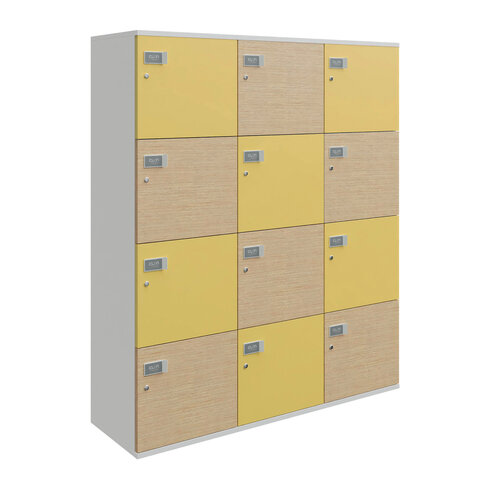 Meuble de rangement Nouvelle Vague - 12 casiers fermeture à clé - clé passe partout fournie