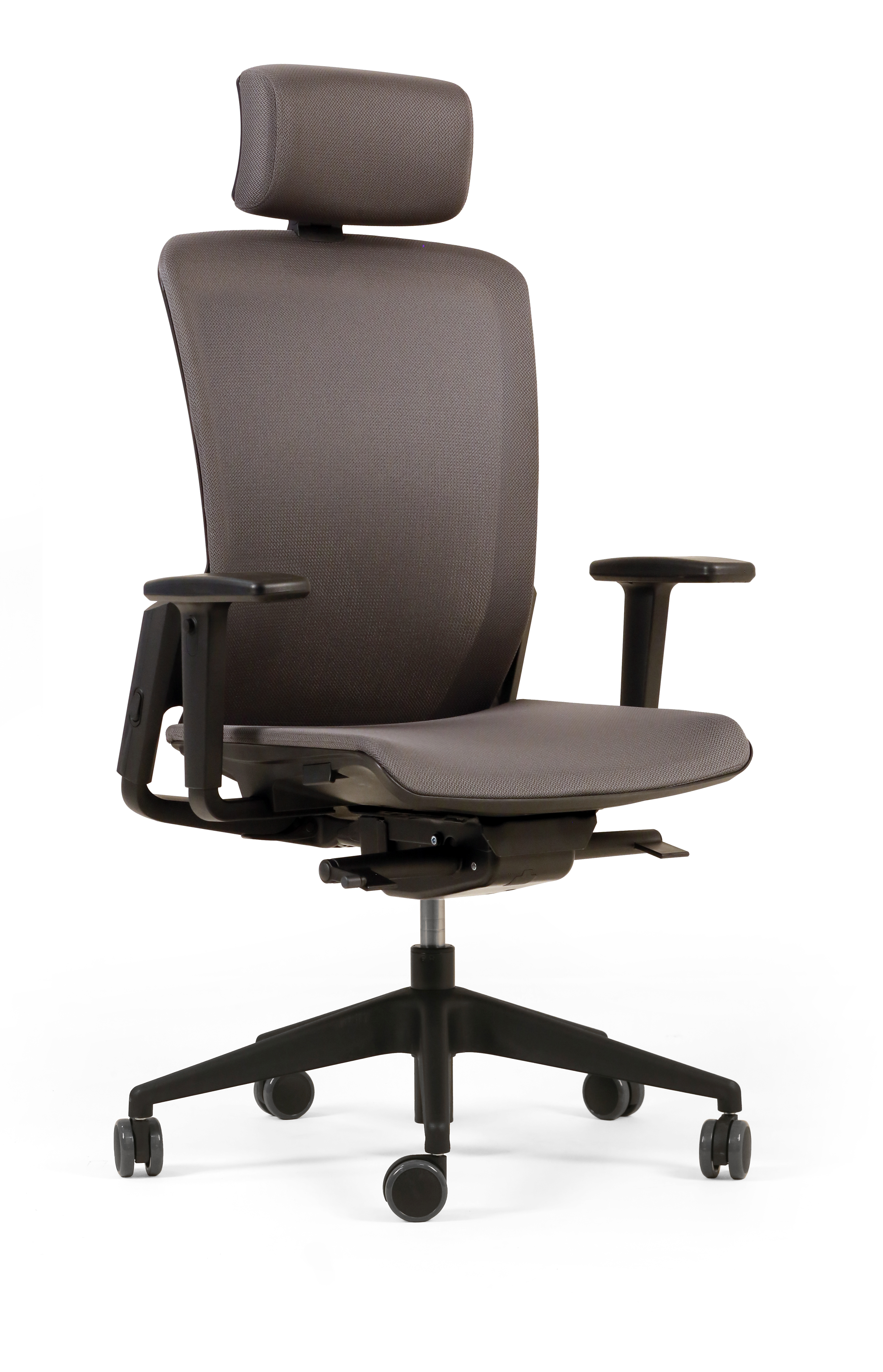 Fauteuil de bureau F6 - assise et dossier résille Rythm - piétement noir - avec appui-tête