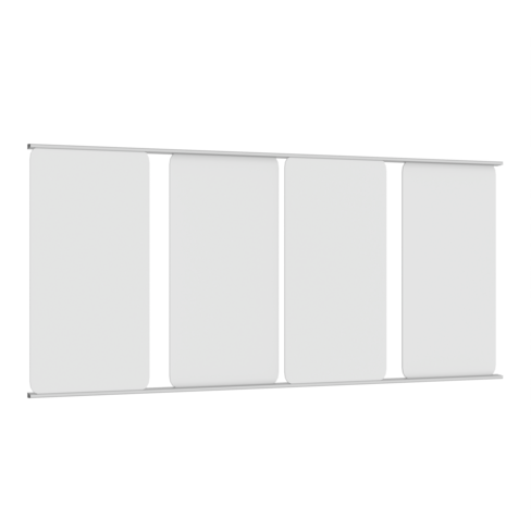 Tableau blanc Flex avec kit mural - lot de 4