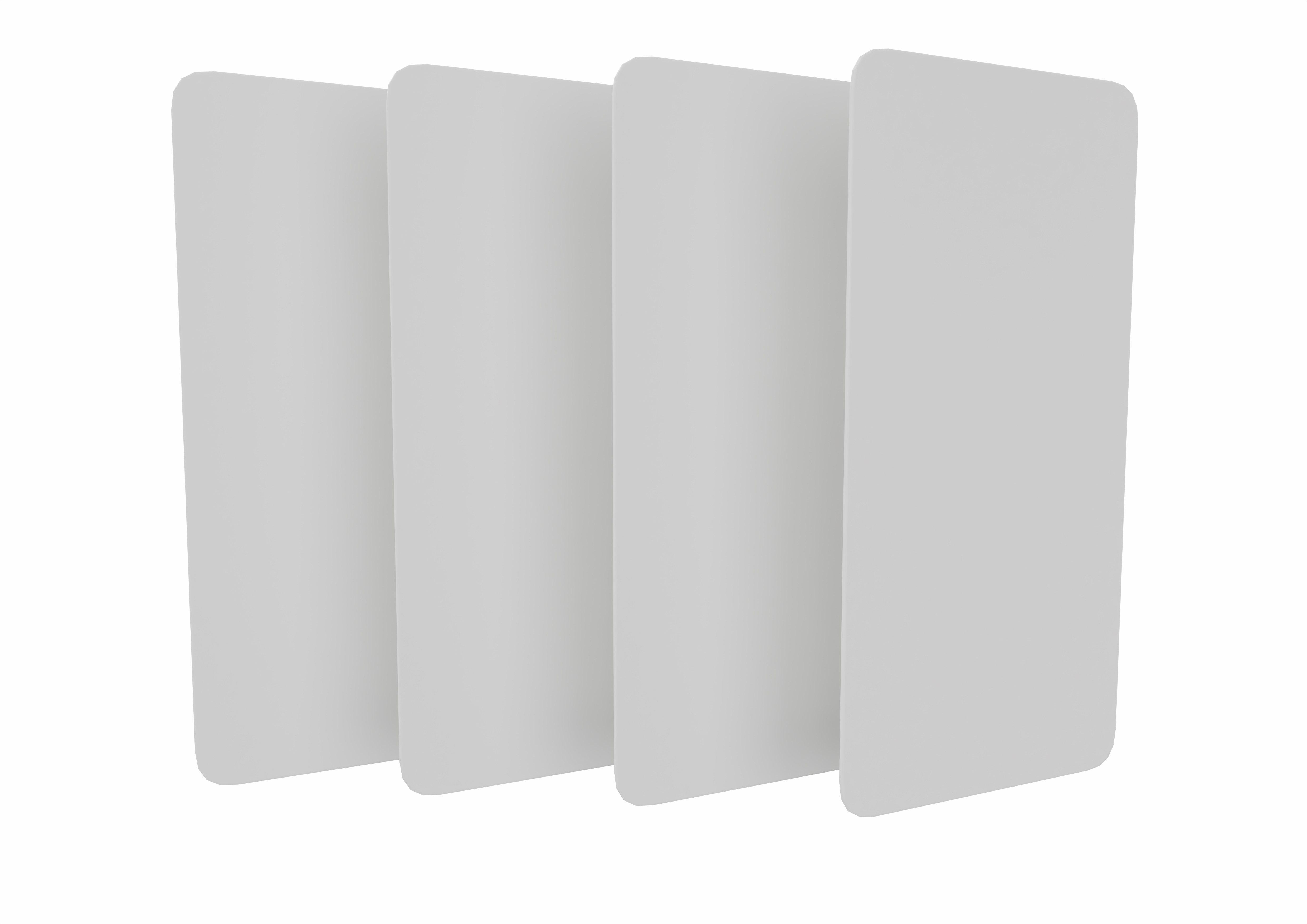 Tableau blanc Flex - l. 90 x h. 180 cm - lot de 4