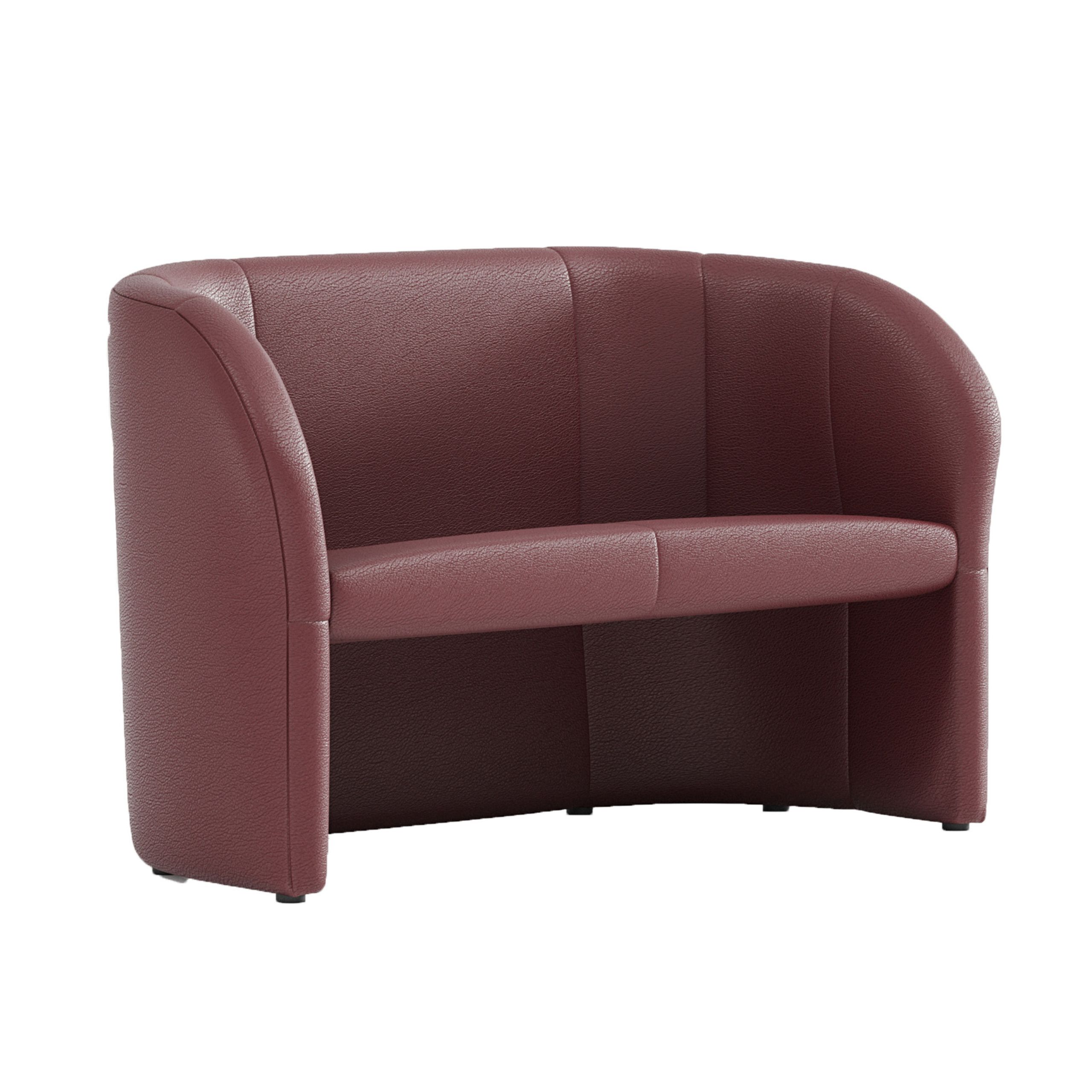 Canapé 2 places Dream - textile enduit bordeaux