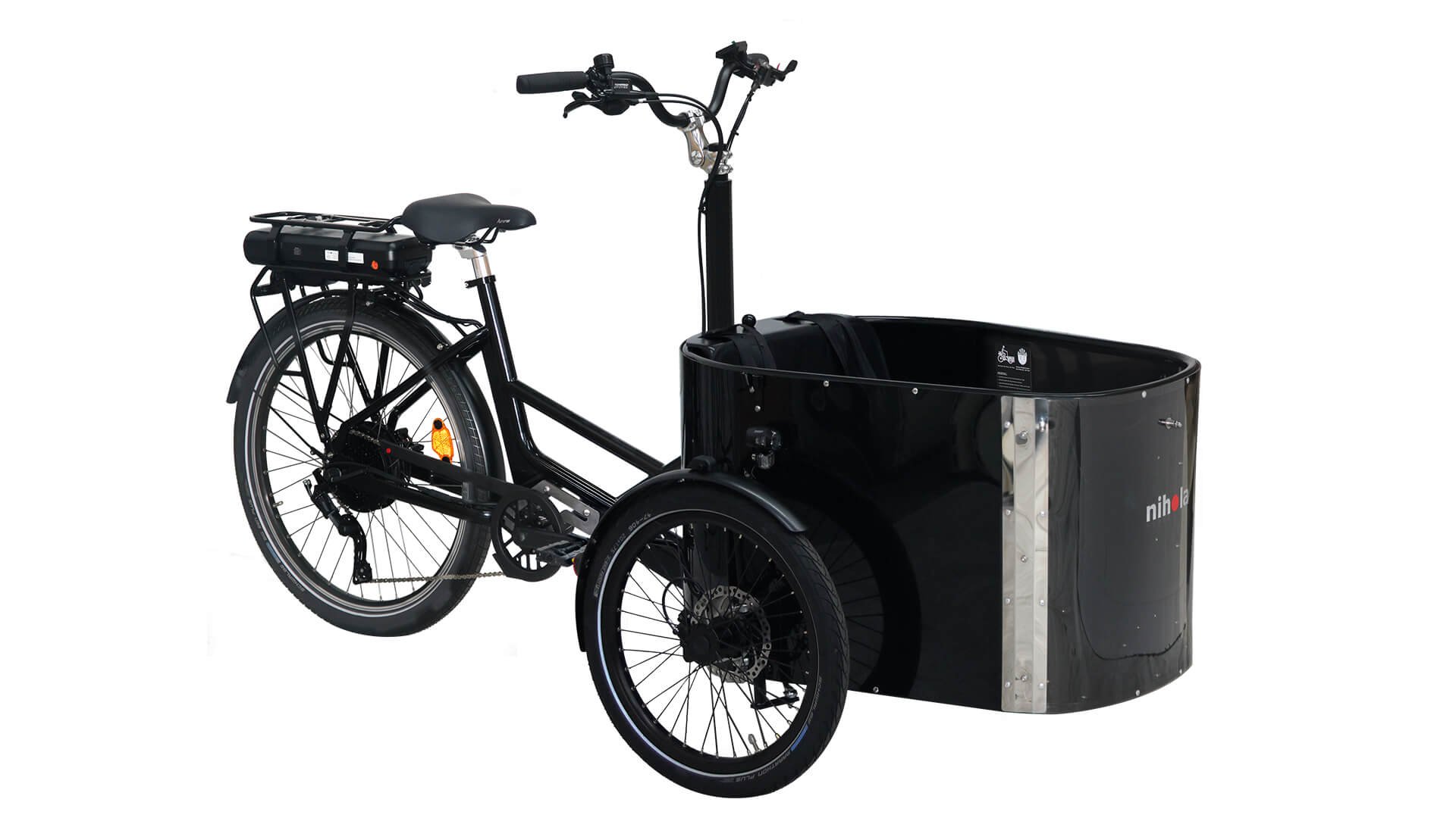 Triporteur électrique CARGO Family - 43 V - 14 Ah - 600 Wh - Assistance roue arrière Bafang
