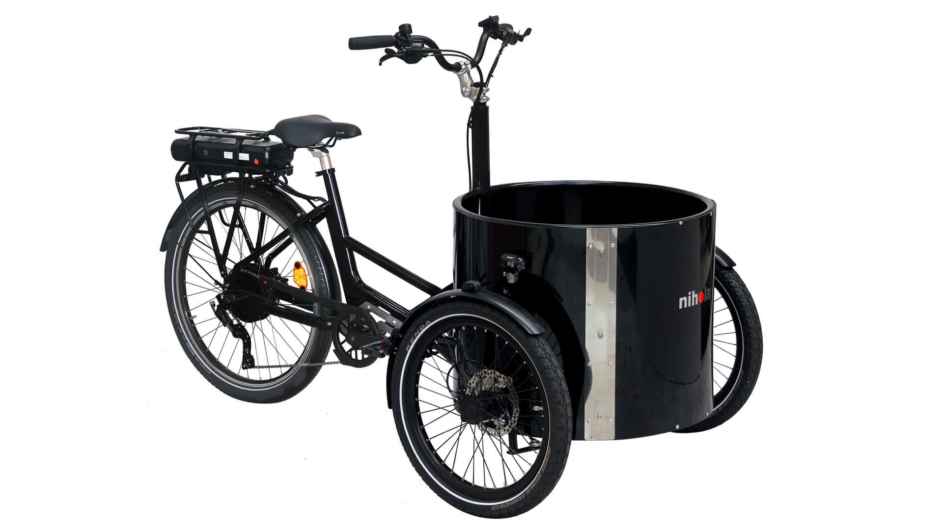 Triporteur électrique LOW Single - 43 V - 10,4 Ah - 450 Wh - Assistance roue arrière Bafang