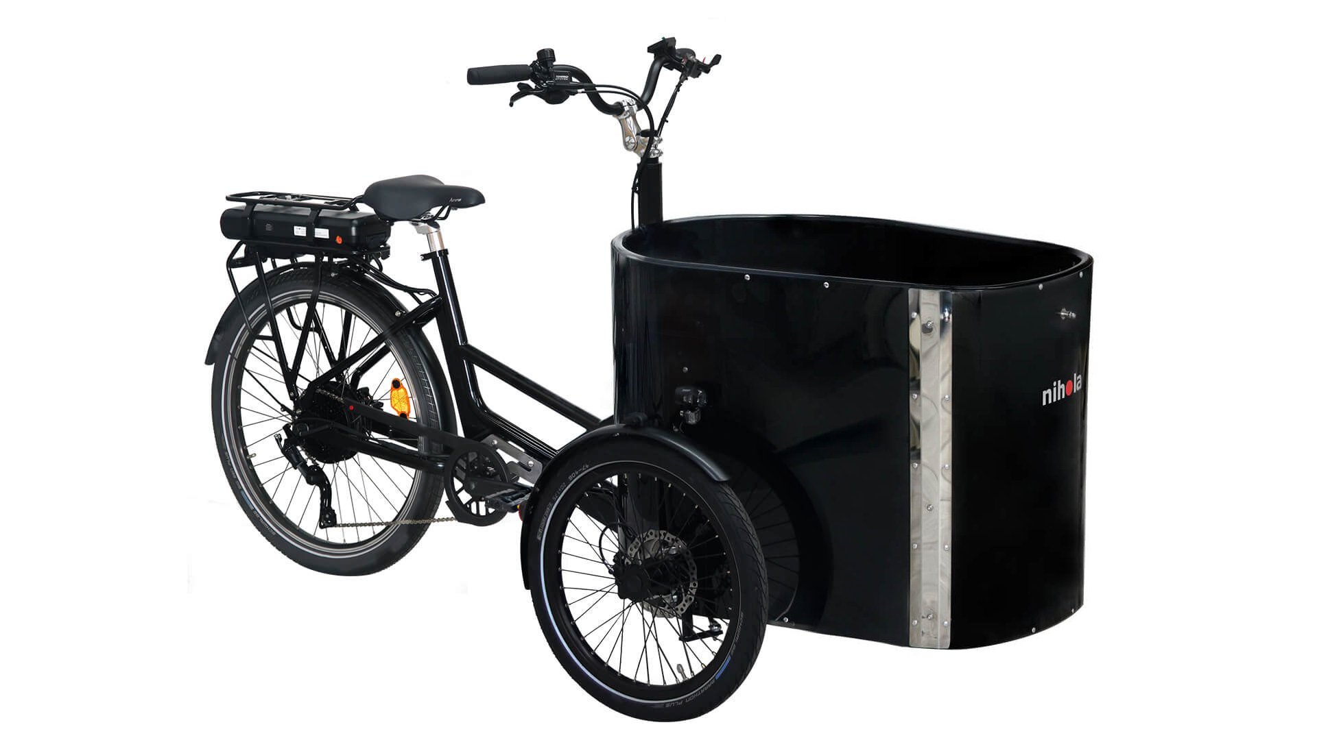 Triporteur électrique CARGO XL Pro - 43 V - 14 Ah - 600 Wh - Assistance roue arrière Bafang