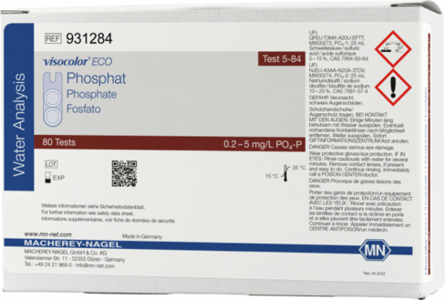 Kit de test colorimétrique VISOCOLOR ECO Phosphate, recharge