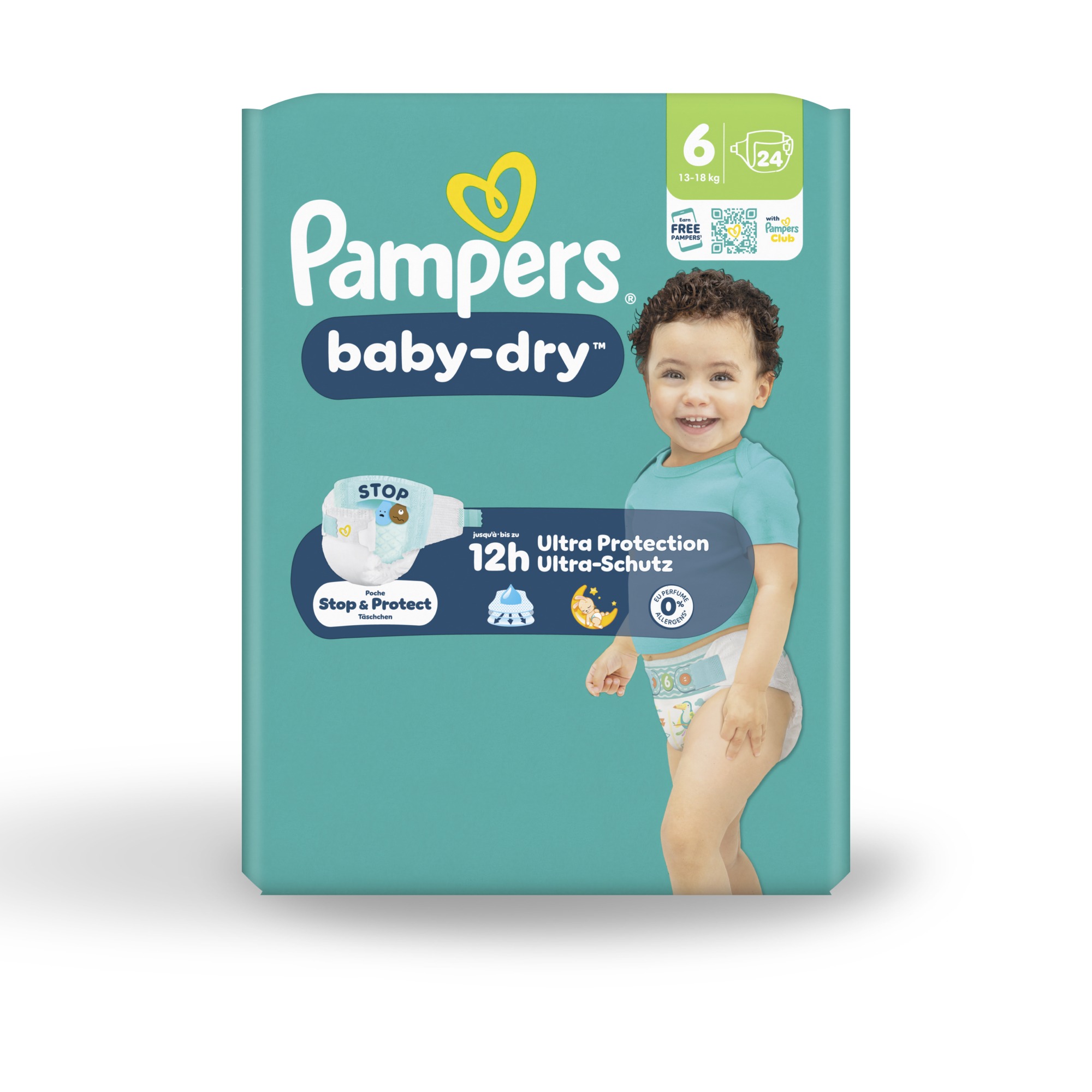Couche Pampers Baby Dry xl T6 13/18kg - 1 palette de 4032 unités