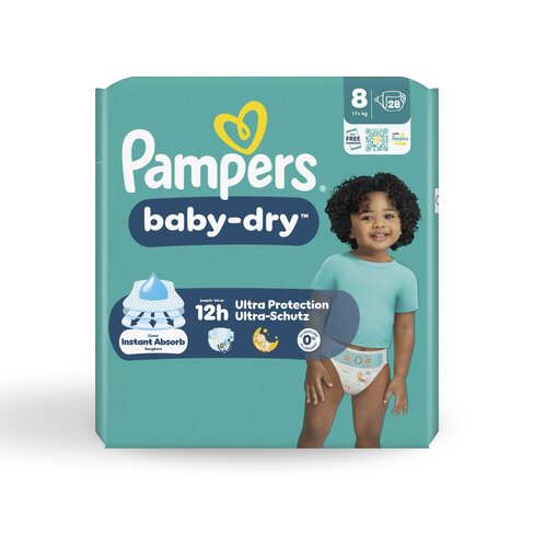 Couche Pampers Baby Dry T8 +17kg - 1 carton de 84 unités