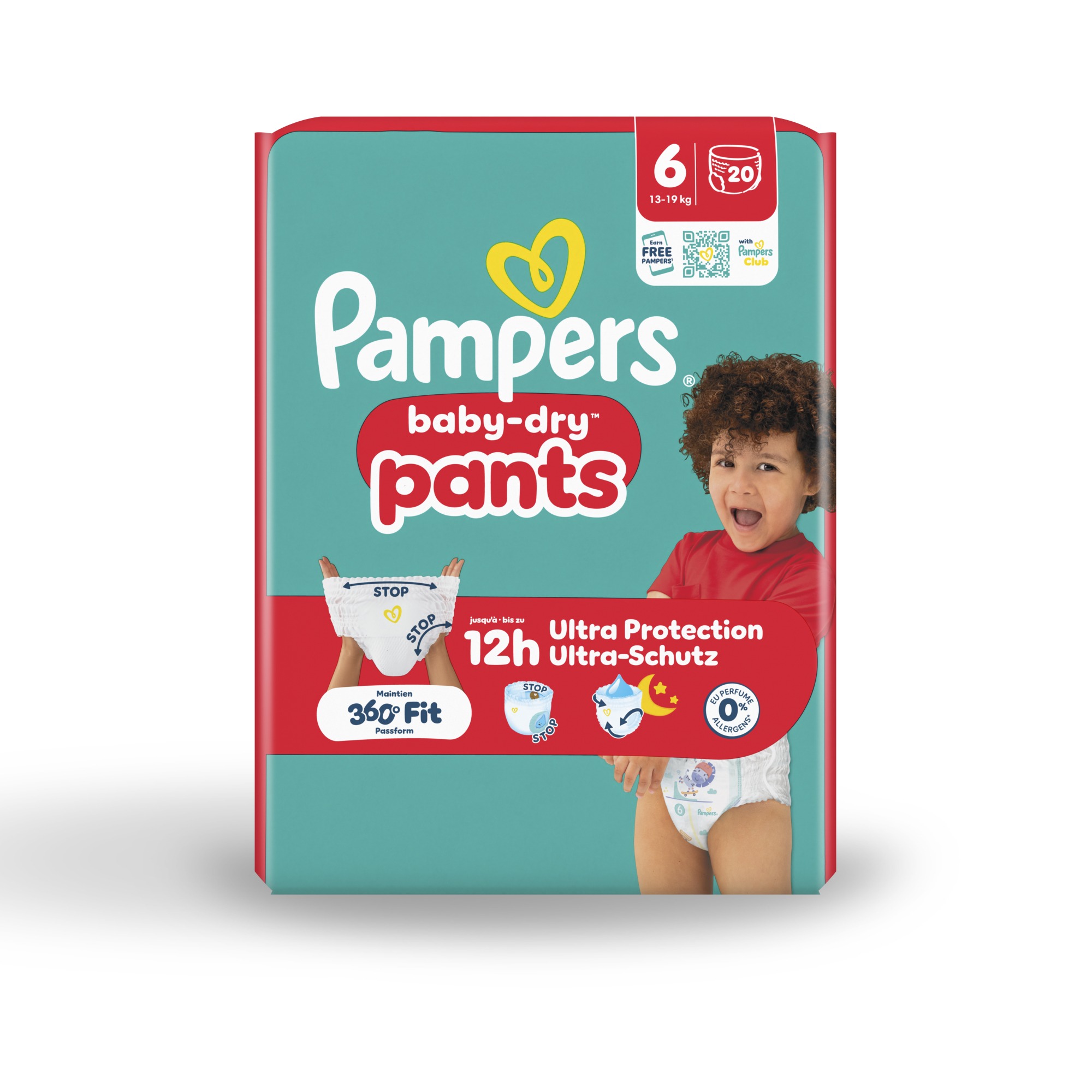 Couche Pampers Baby Dry pants XL T6 13/19kg - 1 carton de 80 unités