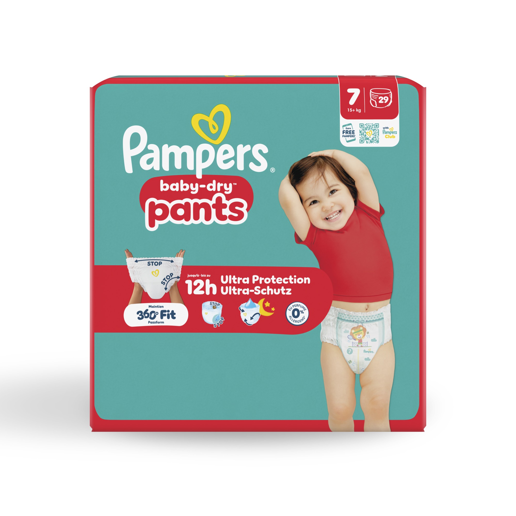 Couche Pampers Baby Dry pants géant T7 +15kg - 1 carton de 116 unités