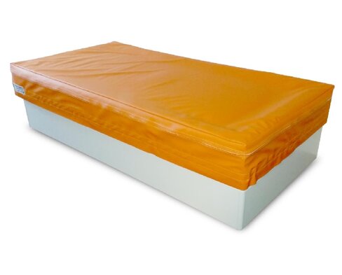 Socle lit à eau - en MDF - largeur de 120 à 170 cm, hauteur 25cm - blanc