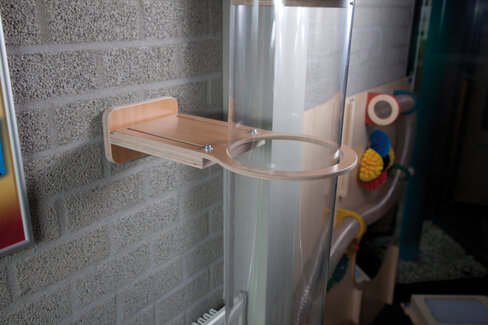 Fixation murale réglable en plexiglas, p. colonne ø 20 cm