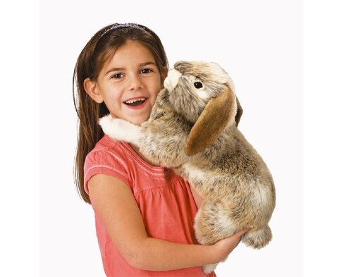 Poupée-peluche lapin à oreilles pendantes - 43 cm