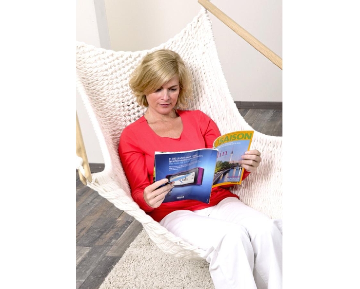 Hamac de rêve XL - 120 x 98 cm - h. suspension 220 cm - charge max 150 kg - set réglable en hauteur