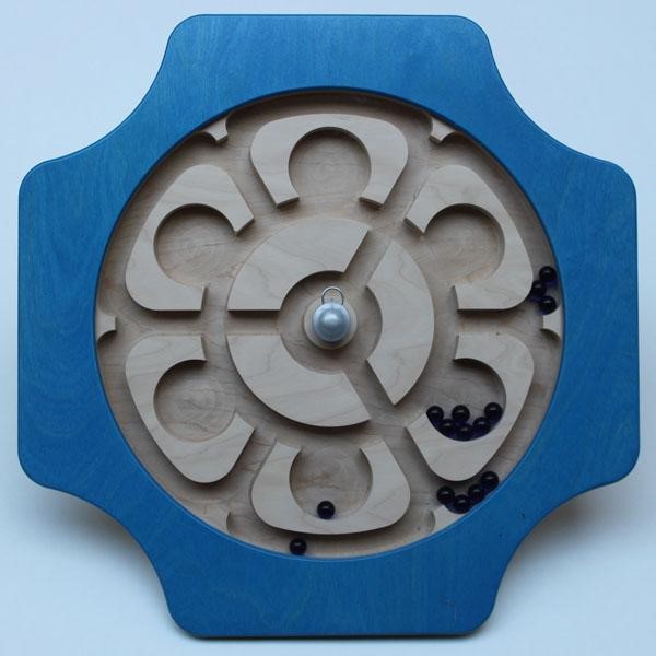 Labyrinthe mobile - 48 x 48 cm - bois - plaque d'activité