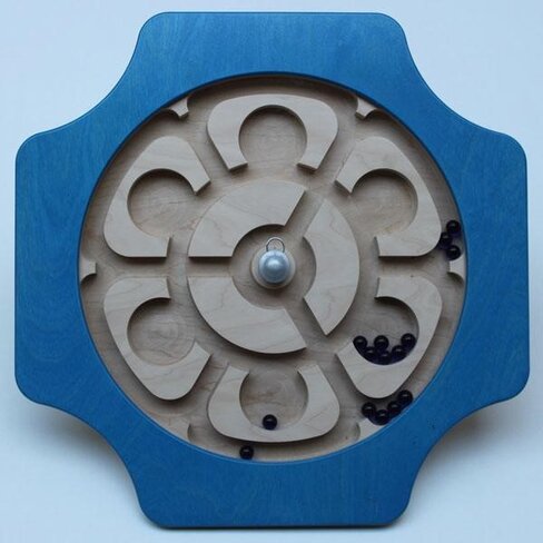 Labyrinthe mobile - 48 x 48 cm - bois - plaque d'activité