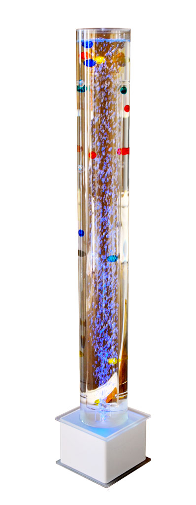 Colonne à bulles acrylique avec balles flottantes Ø 20 x 170 cm - ép. 5 mm et 40 l