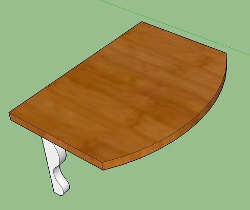 Etagère A, 35 x 40 cm - bois - épaisseur 22 mm donc considérée comme étant traitée feu (plus de 18mm)