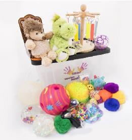 Boîte 45L: Set de 4 balles en vinyl Spinky UV,Balle lumineus Des étoiles de préhension en vinyle tout doux,Balle à pincer