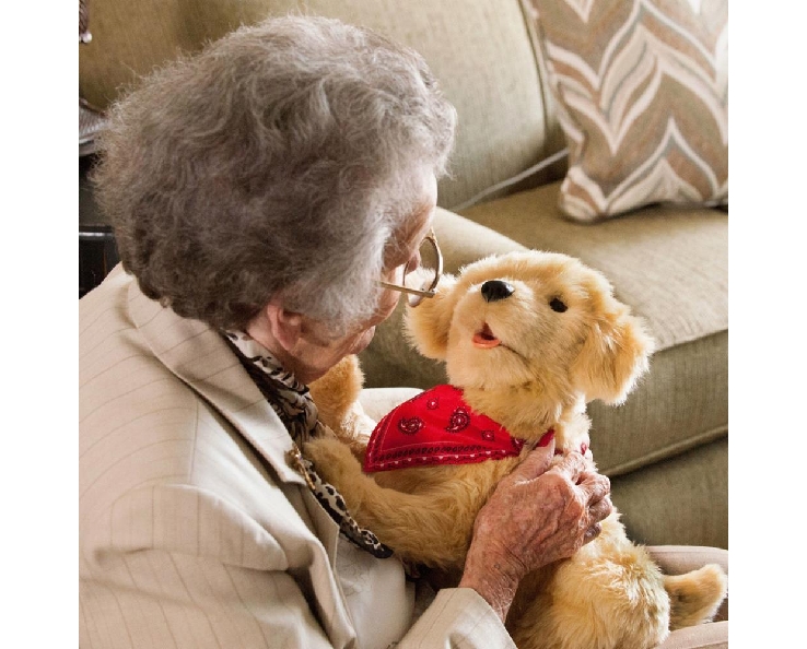 Chiot interactif Goldy jaune - 45 cm