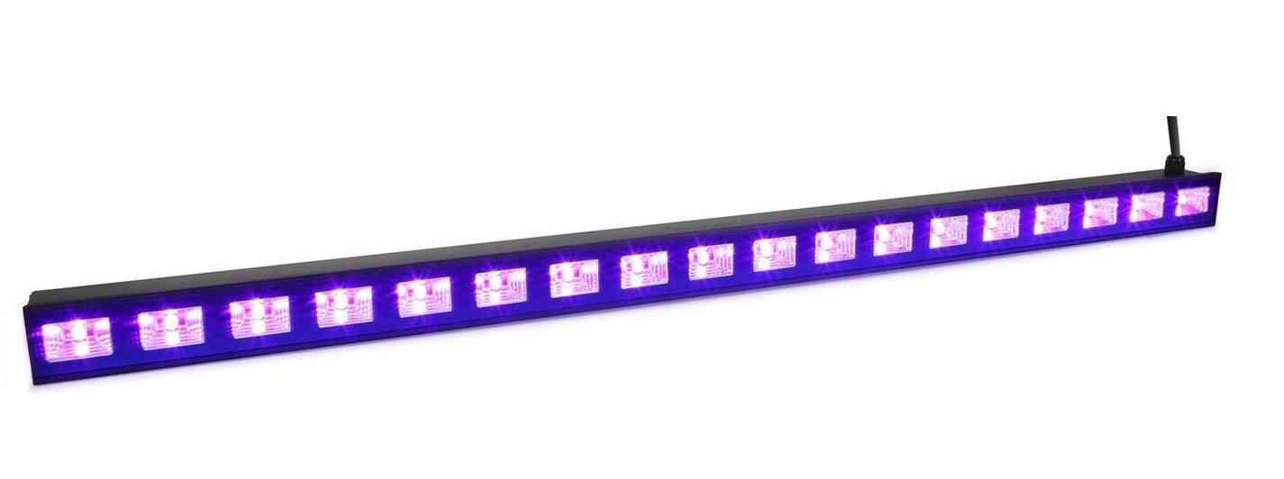 Lampe UV LED - lumière noires, avec armature de sécurité, orientable - l. 91 cm