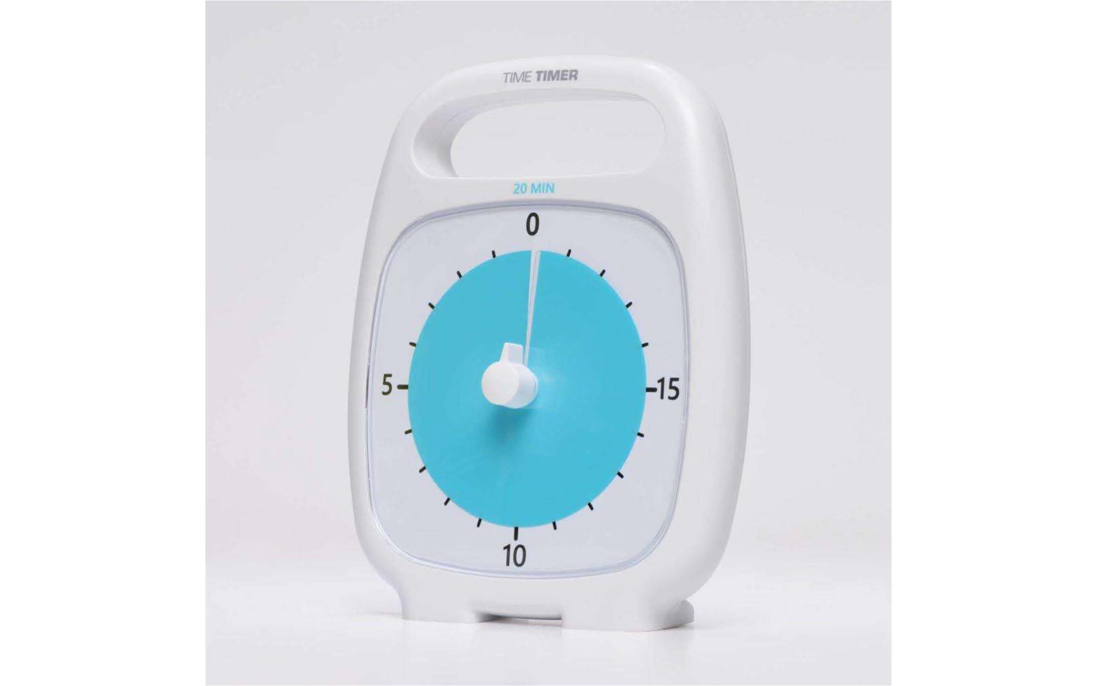 Horloge Time Timer Plus 20 min - 14 x 18 cm - blanc