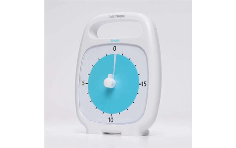 Horloge Time Timer Plus 20 min - 14 x 18 cm - blanc