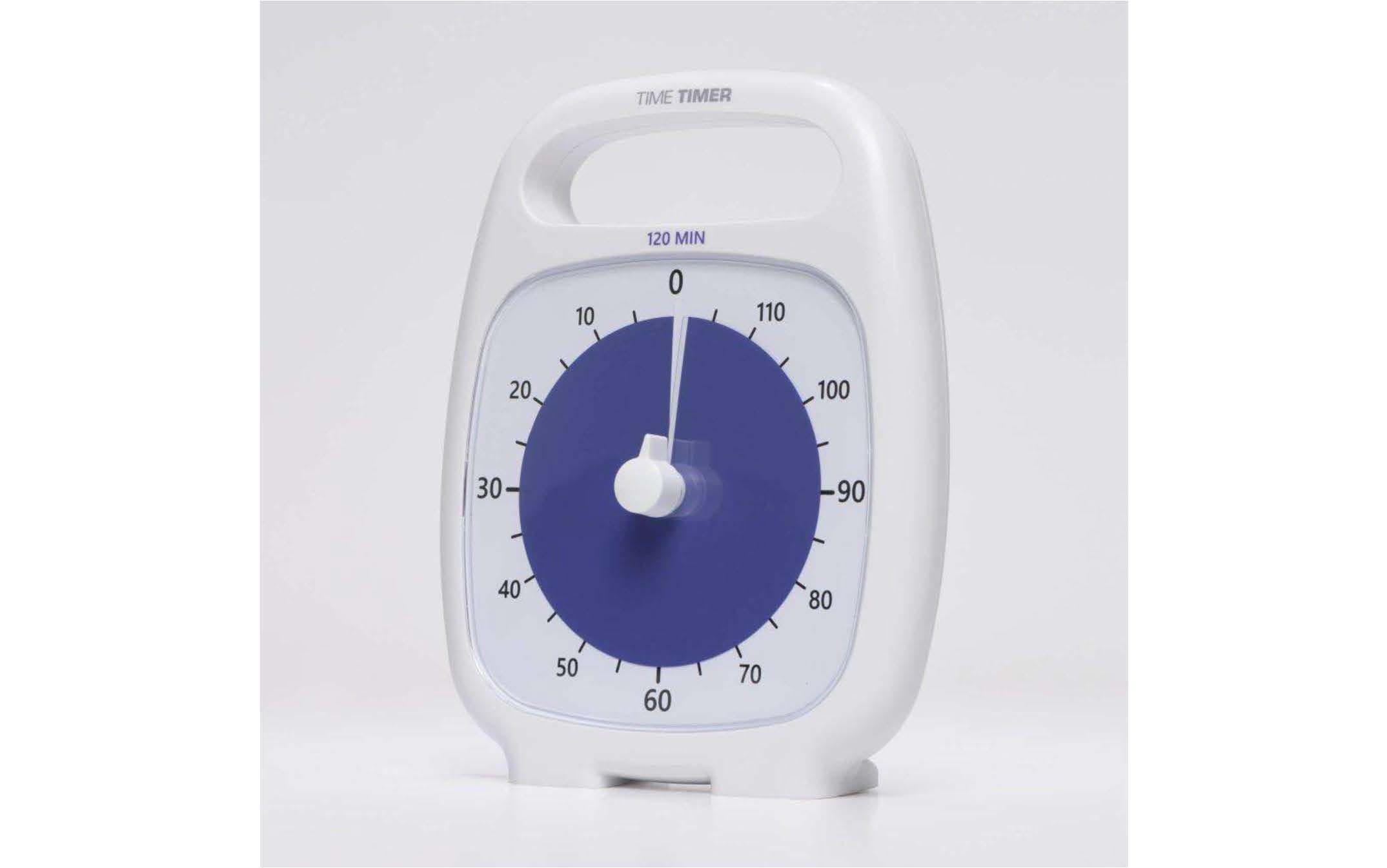 Horloge Time Timer Plus 120 min - 14 x 18 cm - blanc