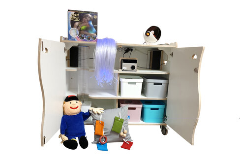 Fiber Glow fibres optiques, 200 brins x 200 cm, plus source Projecteur Aura LED avec disque à huile- Coussin magique