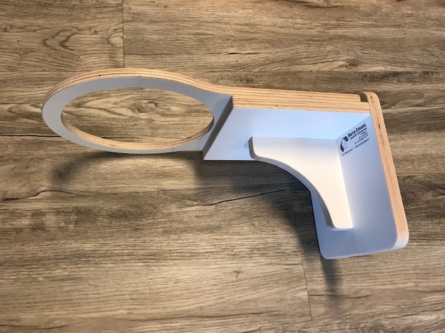 Fixation murale réglable en bois blanc, p. colonne ø 15 cm