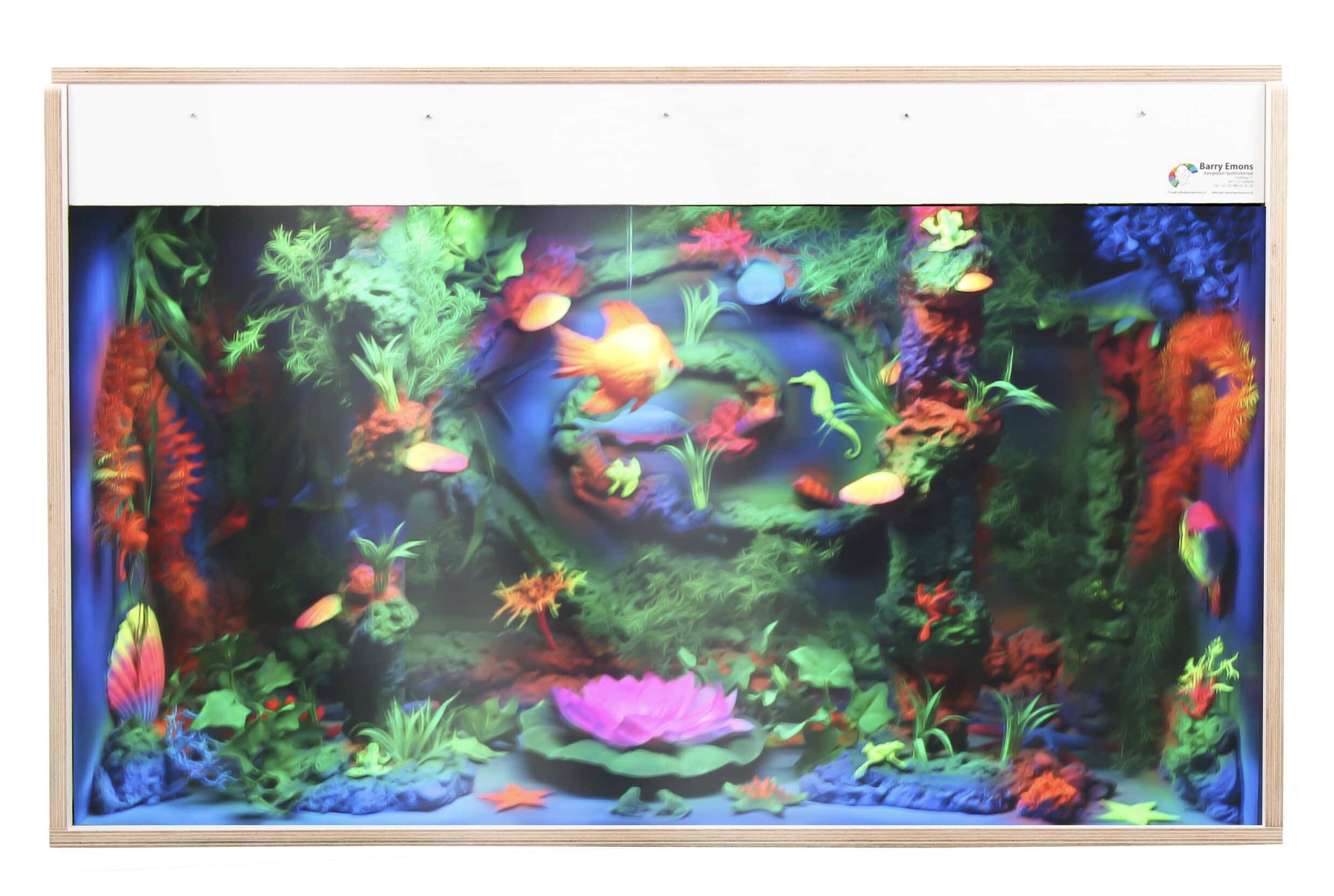 Aquarium UV, 100 x 25x 65 cm (blanc)