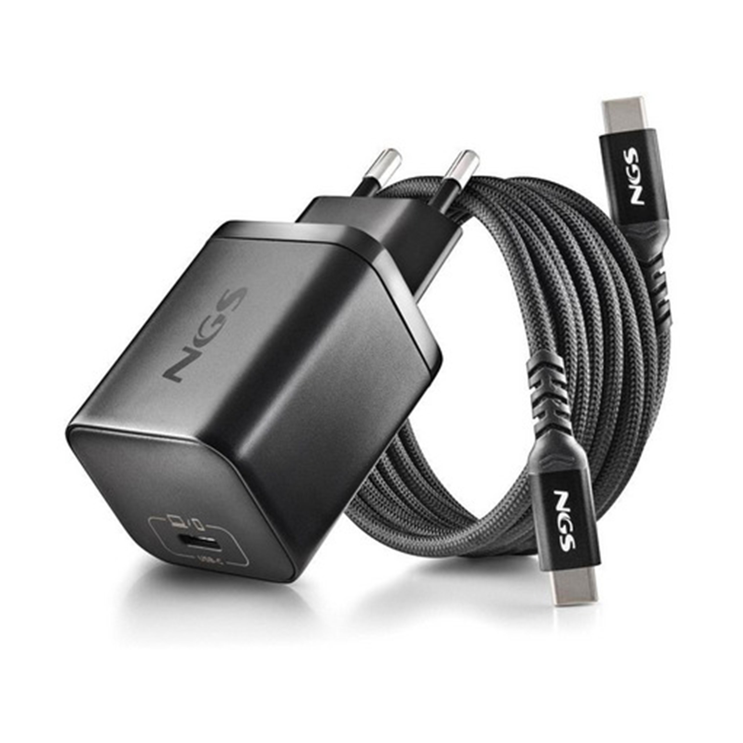 Chargeur GaN NGS 65W - USB-C - Câble USB-C / USB-C de 1,5M