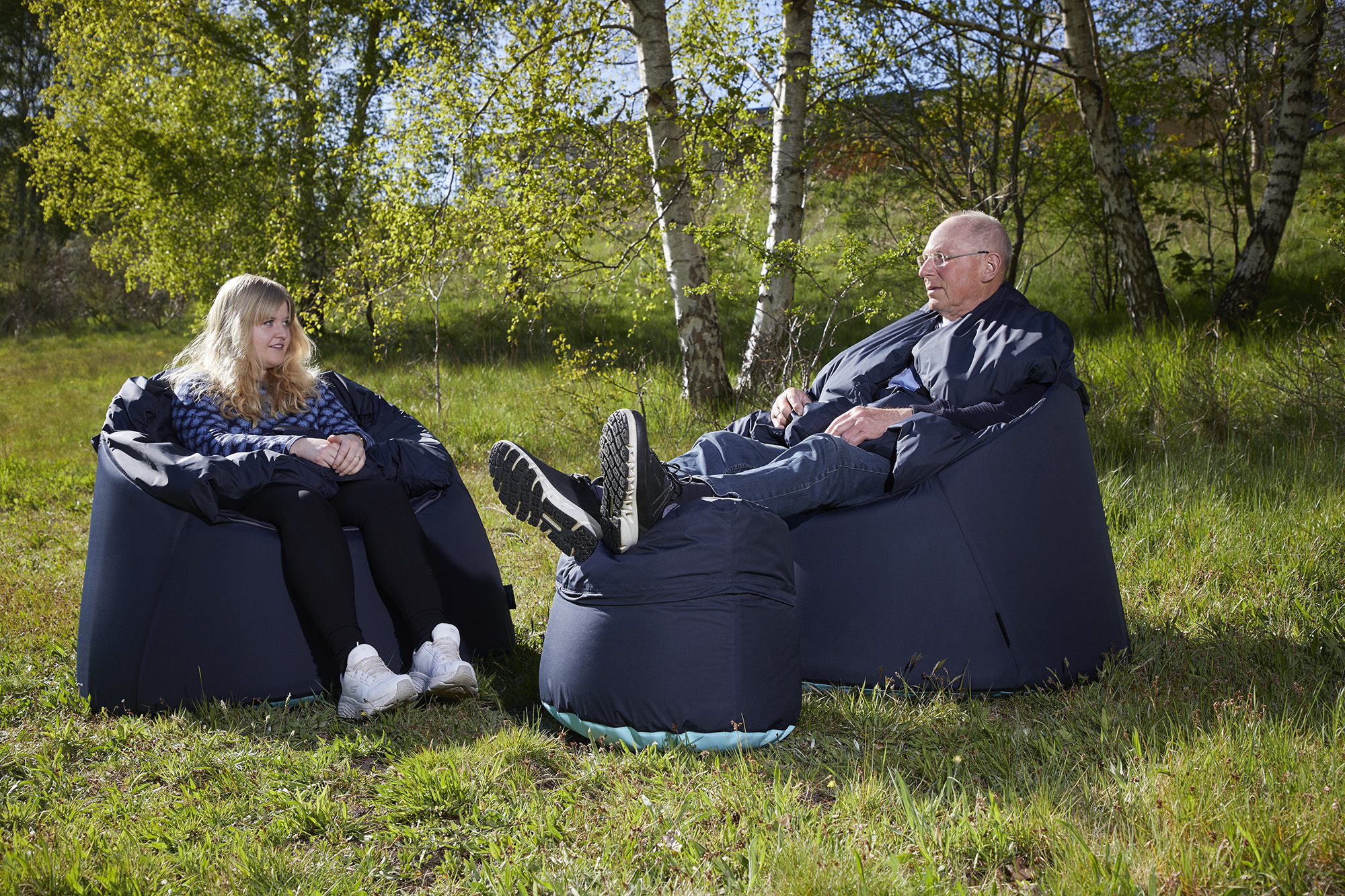 Fauteuil Protac Sensit standard + Pouf h.80cm / 90cm