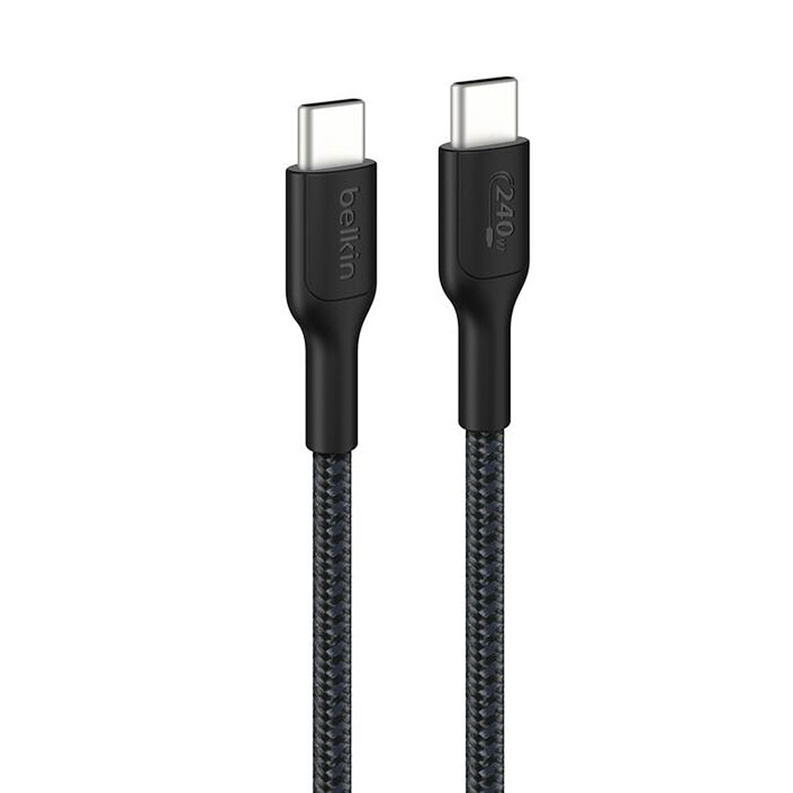 Câble charge rapide USB-C vers USB-C 240W - Belkin - gaine tréssée - 2m - Noir