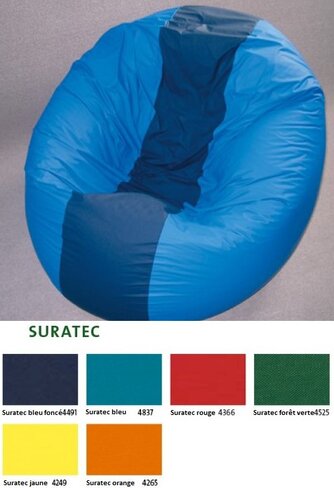 Pouf-poire Malta - grand, en tissu Suratec - dimension : ø 130 x ep. 27cm - poids limite 150 kg