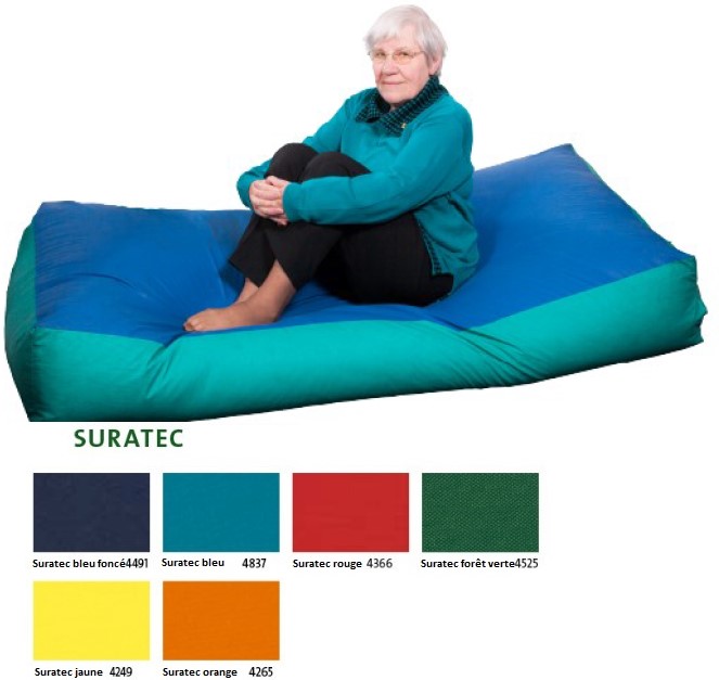 Pouf-poire Kreta - XL, en tissu Suratec - 200 x 140 x 27 cm- poids limite 150 kg